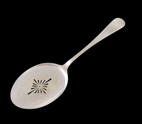 Antique 1902 Norwegian 830 Silver J Tostrup Pierced Base Server 9 3/4"