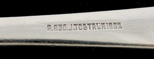 Antique 1902 Norwegian 830 Silver J Tostrup Pierced Base Server 9 3/4"