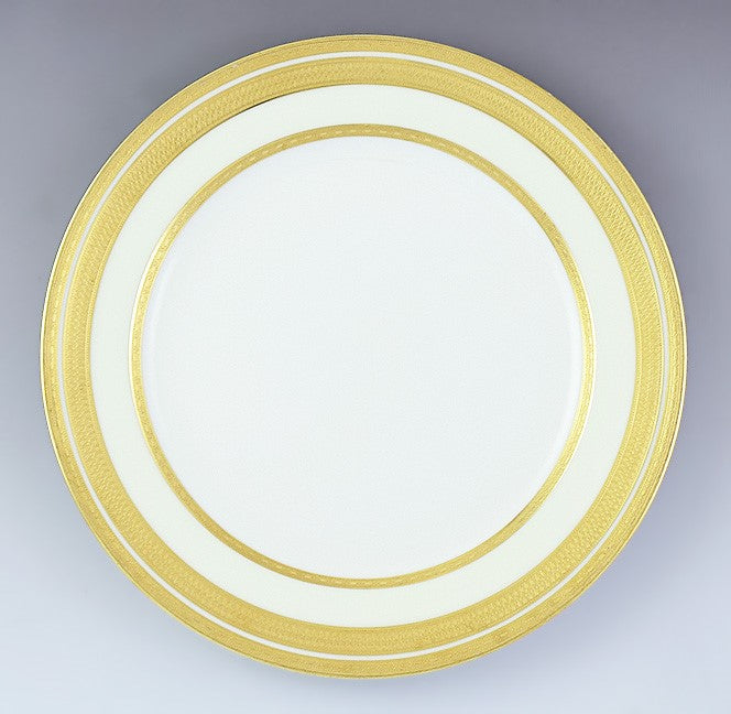 Great set 9 Tiffany & Co Lenox White Cream Gilded Luncheon Plates