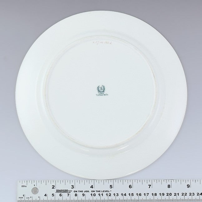 Great set 9 Tiffany & Co Lenox White Cream Gilded Luncheon Plates
