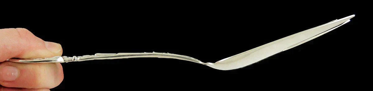 Antique c1900 Sterling Silver Frank Whiting Cattails aka Dolphin Serving Fork