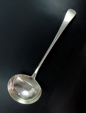 1813 Lovely Georgian English Sterling Silver Large Soup Punch Ladle 12 1/2"