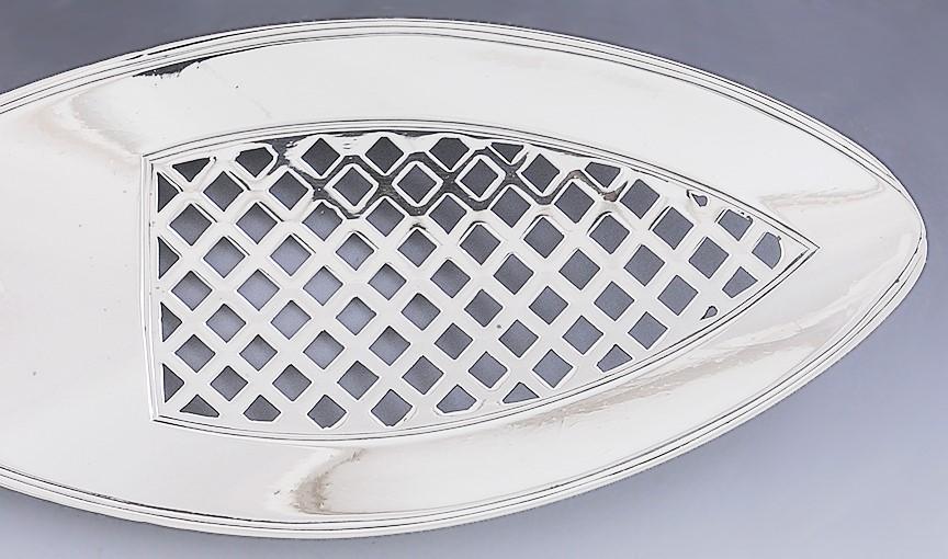 Antique 1790 English Georgian Sterling Silver Pierced Fish Slice/Server 12"