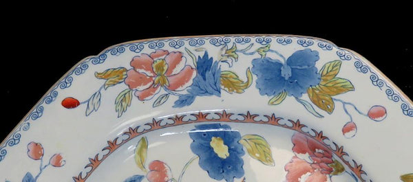 Rare c1840s English Ironstone Large Serving Platter w Grasshopper Design