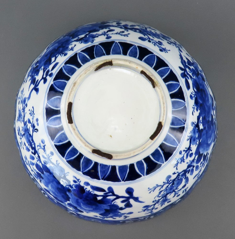 Impressive Mid/Late 1800s Japanese Blue and White Large Centerpiece Bowl