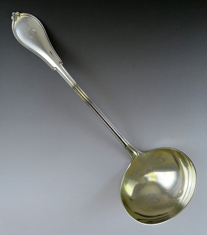 Antique c1920 Sterling Silver Gorham Cottage Punch Soup Ladle 13 1/4"