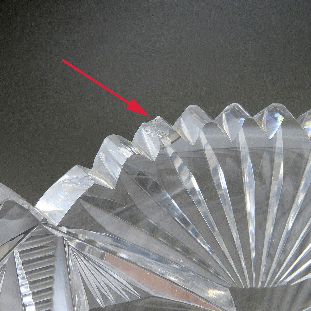 Huge ABP American Brilliant Cut Crystal Glass Punch Centerpiece Bowl