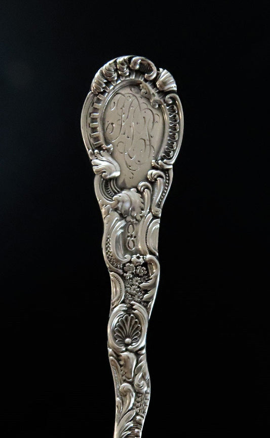 Handsome Durgin Louis XV Sterling Silver Large Asparagus Fork 8 5/8"