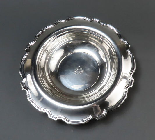 c1925 Tiffany Co Sterling Silver 12" Hampton Centerpiece or Fruit Bowl
