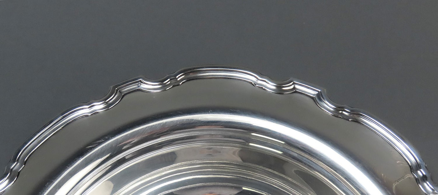 c1925 Tiffany Co Sterling Silver 12" Hampton Centerpiece or Fruit Bowl