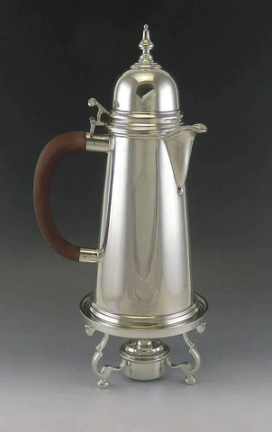 Tiffany & Co. English Sterling Silver Pot on Stand w Burner 20th Century