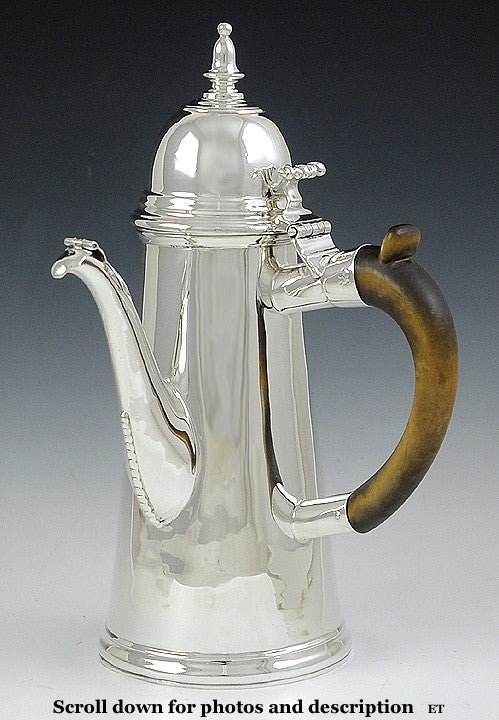 Antique 1899 English Britannia 958 Sterling Silver Lighthouse Teapot Coffeepot
