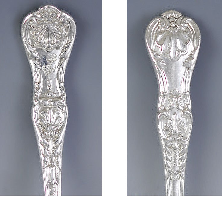 10 Antique c1895 Sterling Silver Gorham New Queens Seafood Cocktail Forks
