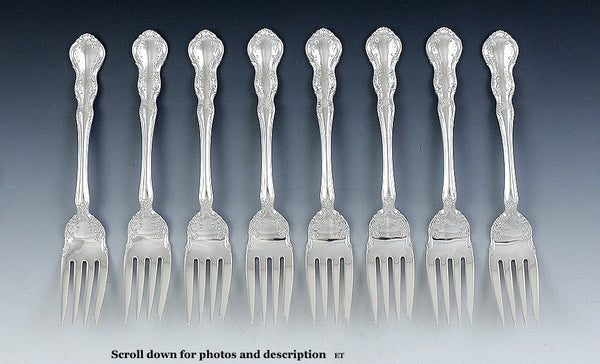 8 Sterling Silver Salad Forks by Wallace in the Irving / Old Atlanta Pat