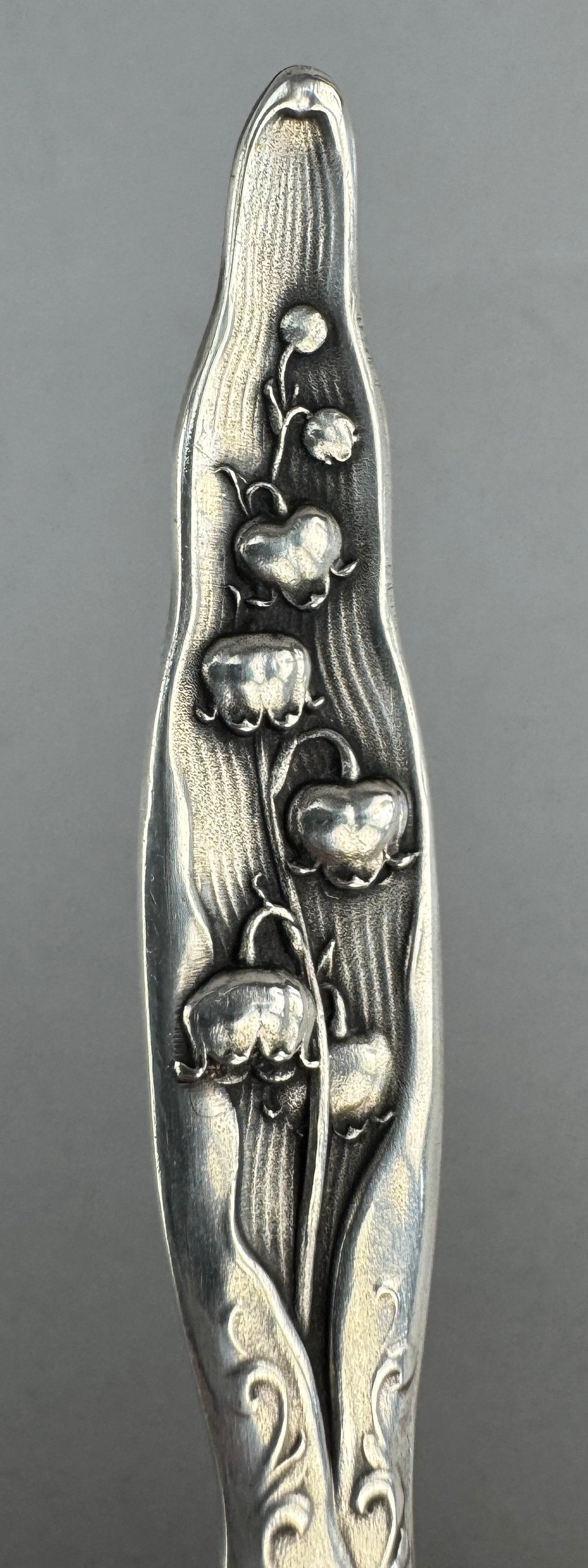 6 Whiting Lily of the Valley Sterling Silver Dessert/Ice Cream Spoons