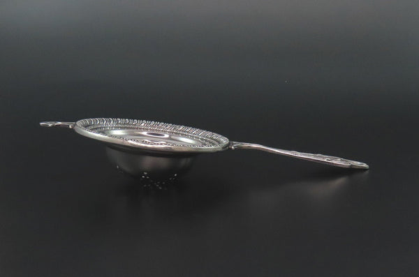 Frank Whiting Sterling Silver Tea Strainer Gadroon Edge 6 3/4 Inches