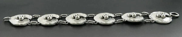 Lovely VTG c1930s-1940s Sterling Silver Lilypad Lily Pad Bracelet