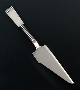 Handsome Silverplate Machine Age Cheese Knife No Mono 9 1/2 Inches