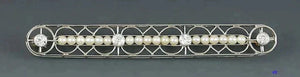Wonderful Antique Art Deco Diamond Pearl Platinum 14k Gold Filigree Bar Pin
