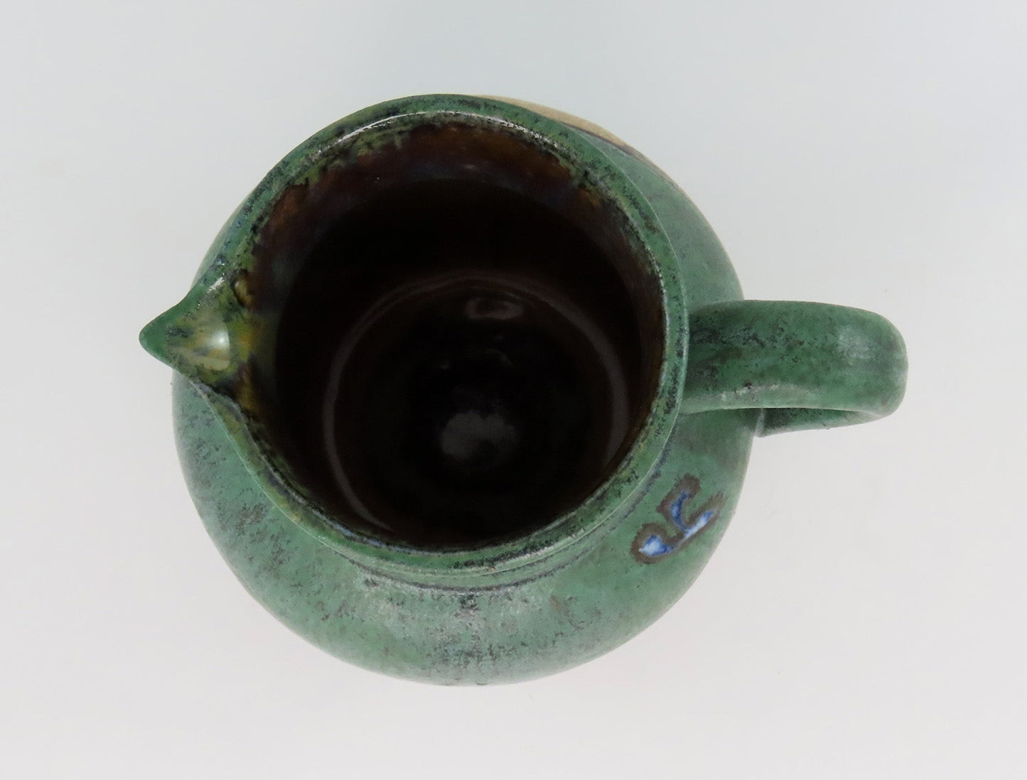 Rare Early 1900s Teplitz Eduard Stellmacher Pottery Lion Pitcher Jug 5 5/8"