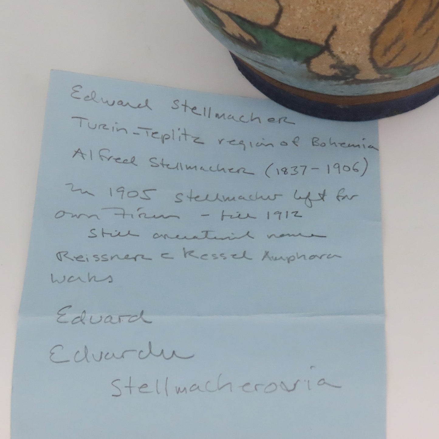 Rare Early 1900s Teplitz Eduard Stellmacher Pottery Lion Pitcher Jug 5 5/8"