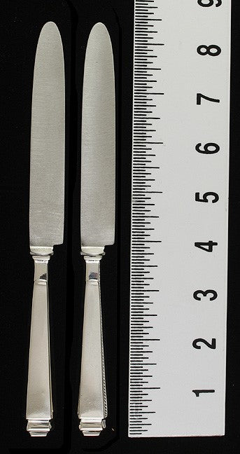 12 German Silver Art Deco Luncheon Knives Wilkens Sohne