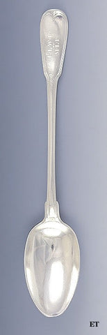 Antique 1775 Pre Revolution French 950 Sterling Silver Serving Stuffing Spoon