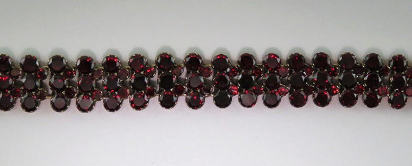 Antique Victorian Gold Filled Garnet Gemstone Bracelet