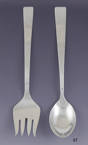 Handwrought Arts Crafts Sterling Silver LARGE Heavy Salad Serving Set R. S. Buck