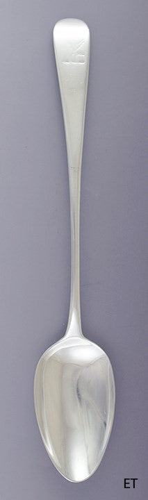 Antique 1818 English Georgian Sterling Silver Platter Stuffing Serving Spoon