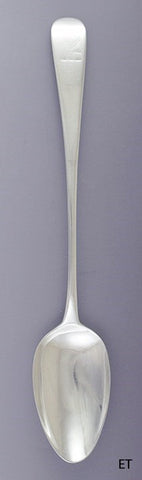 Antique 1818 English Georgian Sterling Silver Platter Stuffing Serving Spoon