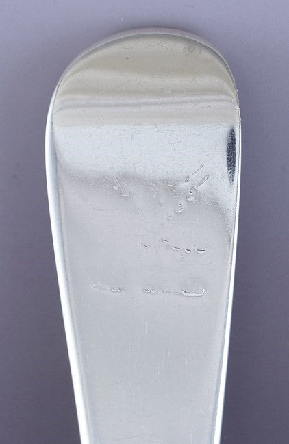 Antique 1818 English Georgian Sterling Silver Platter Stuffing Serving Spoon