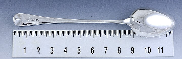1793 Antique English Sterling Silver Crossley Engraved Stuffing Serving Spoon