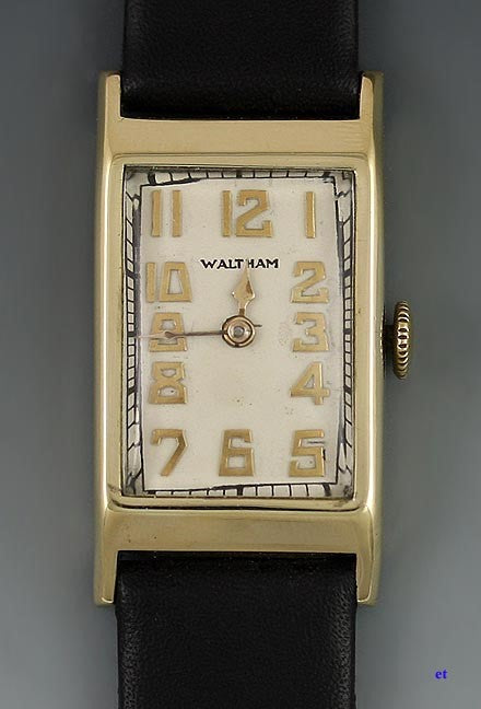 Quality 1935 Waltham 14k Yellow Gold Mens Wrist Watch