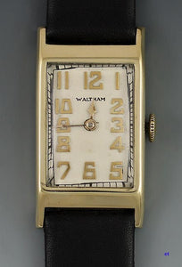 Quality 1935 Waltham 14k Yellow Gold Mens Wrist Watch
