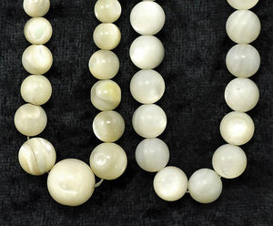 4 MOP Beaded and Genuine Carnelian Necklaces w/Bone Sterling and Gold Clasps
