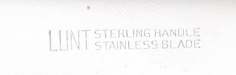 Fine Set 12 Lunt Sterling Silver American Victorian Pattern Knives