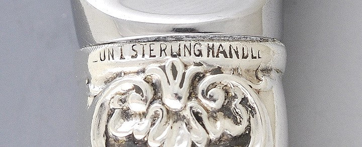 Fine Set 12 Lunt Sterling Silver American Victorian Pattern Knives