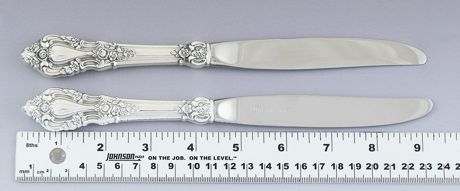 Great set 4 Lunt Sterling Silver Eloquence Knives