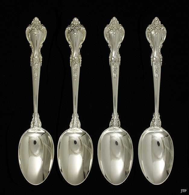 4 Lunt Delacourt Pattern Sterling Silver Teaspoons