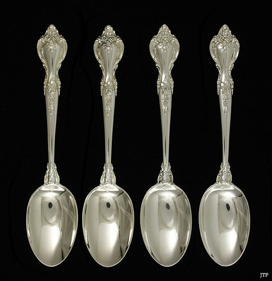 4 Lunt Delacourt Pattern Sterling Silver Teaspoons