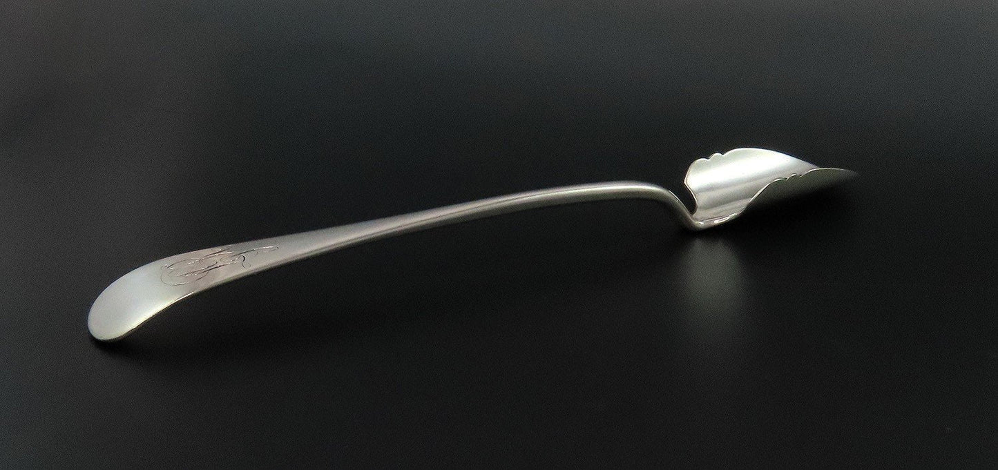 1876 Antique Sterling Silver Silton Cheese Scoop /Gouge