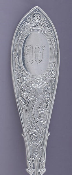 Superb Whiting Sterling Silver Arabesque Serving Scoop / Spoon W Mono