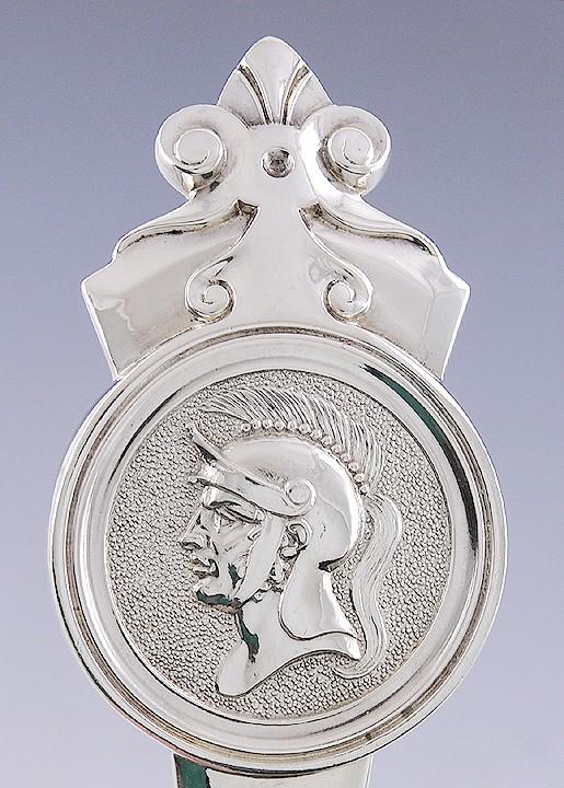 Antique 1800s Tiffany Gorham Sterling Silver Medallion Pierced Berry Ladle