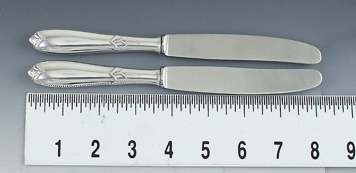 12 Lovely 1930s German Silver Luncheon Knives