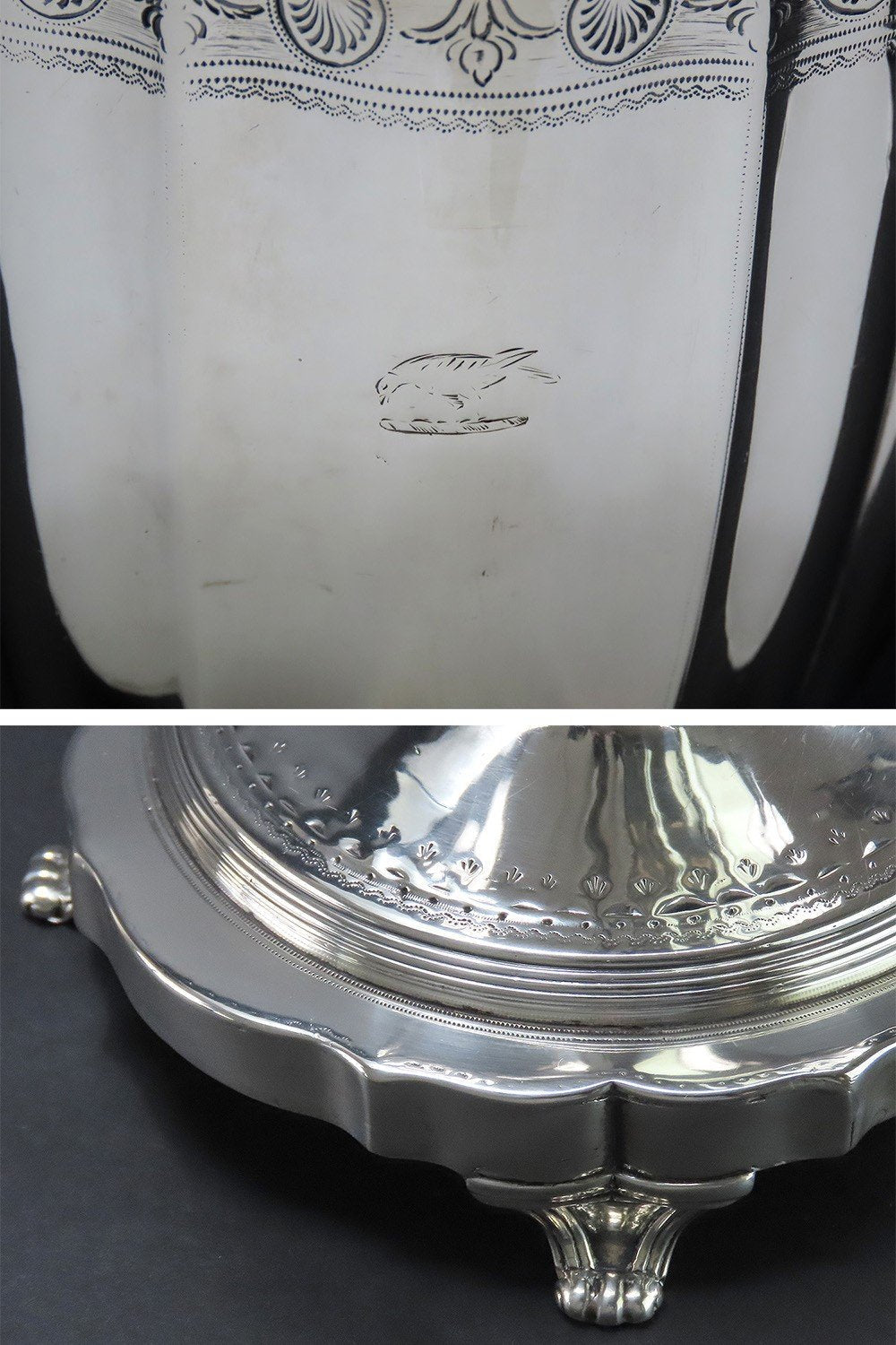 1791 English Georgian Sterling Silver Small Samovar Hot Water Urn Bird Crest