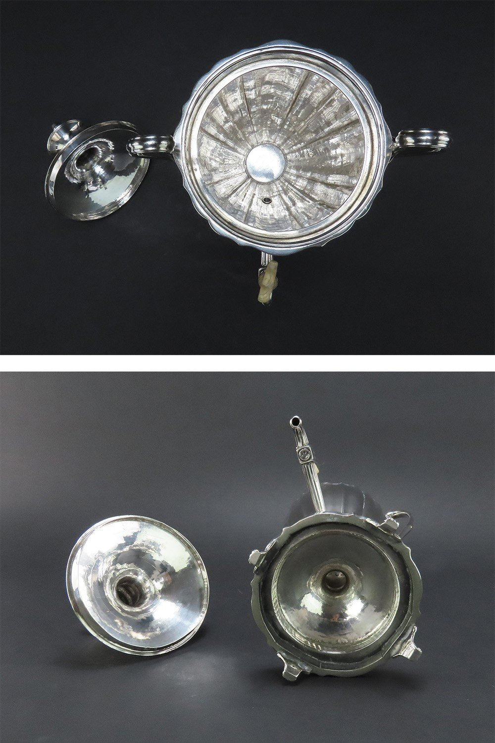 1791 English Georgian Sterling Silver Small Samovar Hot Water Urn Bird Crest