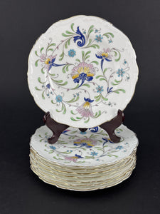 8 Coalport Fanfare Japan Pattern Salad Plates 7 5/8 Inches