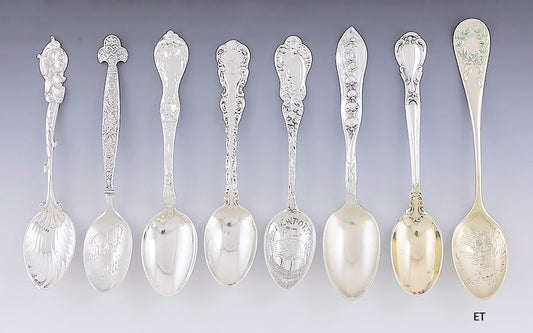 Asst'd Group 8 American Sterling Silver Demitasse Spoons