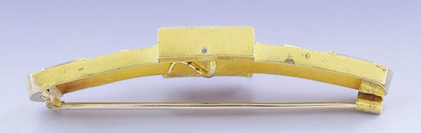 c1875 Beautiful Victorian 14k Multi Colored Gold Platinum Pin / Brooch